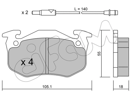Brake Pad Set, disc brake (822-036-1)