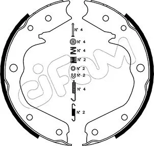 Brake Shoe Set, parking brake (153-315K)