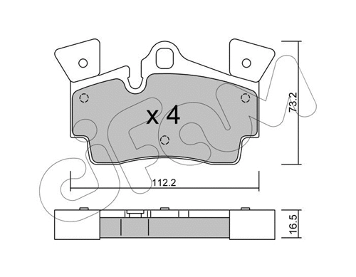 Brake Pad Set, disc brake (822-655-1)