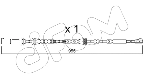 Warning Contact, brake pad wear (SU.280)
