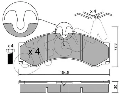 Brake Pad Set, disc brake (822-262-0)