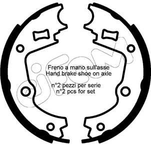 Brake Shoe Set, parking brake (153-662)