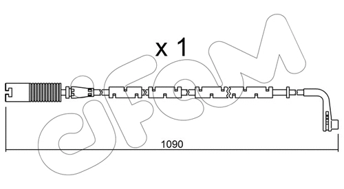 Warning Contact, brake pad wear (SU.206)