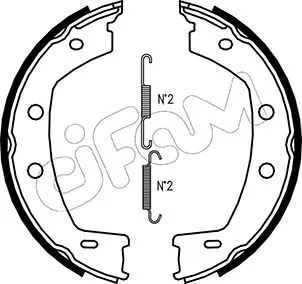 Brake Shoe Set, parking brake (153-374K)