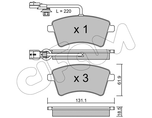 Brake Pad Set, disc brake (822-812-1)