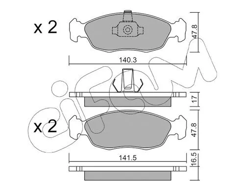 Brake Pad Set, disc brake (822-156-1)