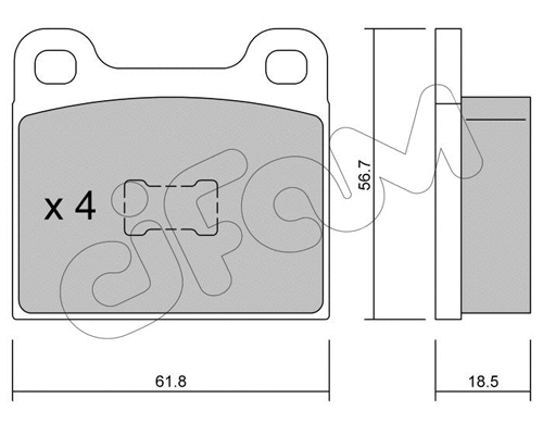 Brake Pad Set, disc brake (822-010-1)