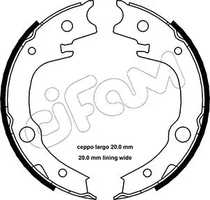 Brake Shoe Set, parking brake (153-443)