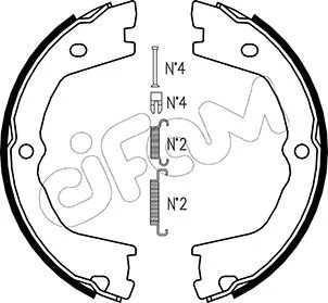 Brake Shoe Set, parking brake (153-086K)