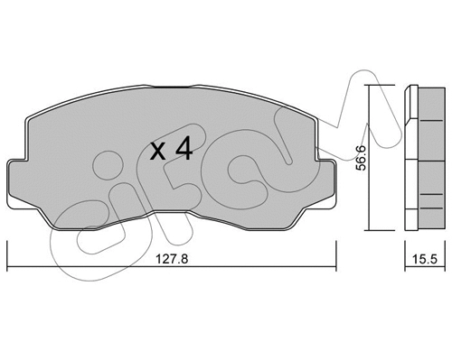 Brake Pad Set, disc brake (822-112-0)