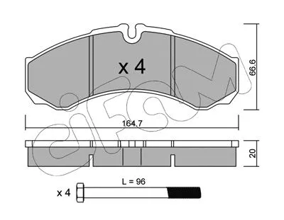 Brake Pad Set, disc brake (822-212-0)