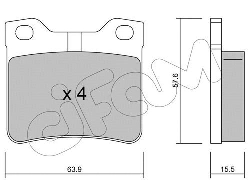 Brake Pad Set, disc brake (822-192-1)