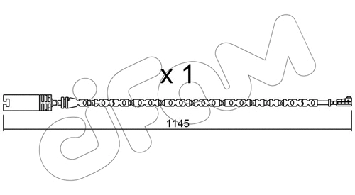 Warning Contact, brake pad wear (SU.301)