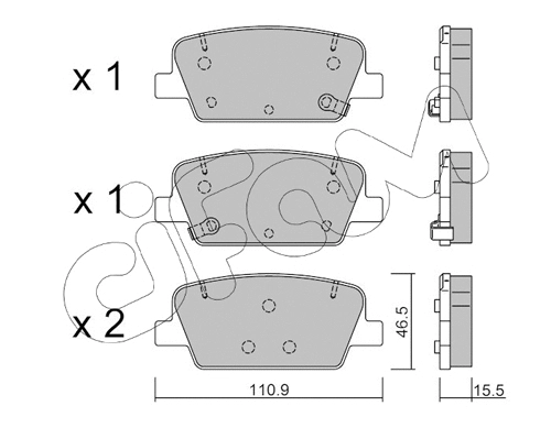 Brake Pad Set, disc brake (822-1283-0)