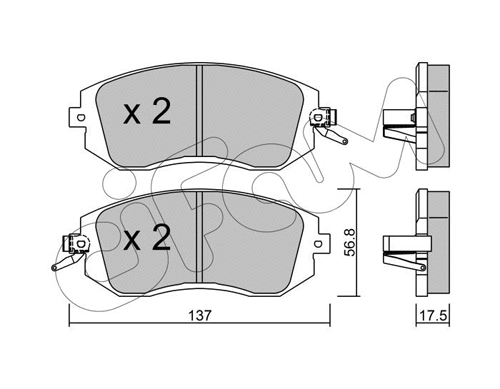 Brake Pad Set, disc brake (822-500-1)
