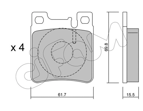 Brake Pad Set, disc brake (822-567-0)