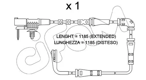 Warning Contact, brake pad wear (SU.353)