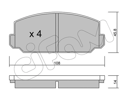 Brake Pad Set, disc brake (822-461-0)