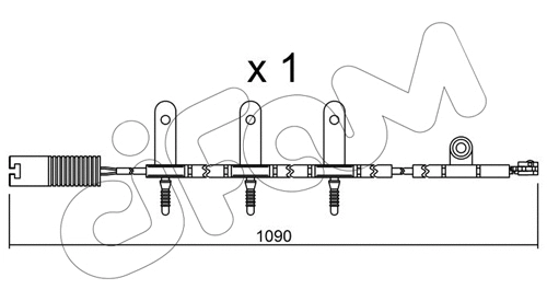 Warning Contact, brake pad wear (SU.189)