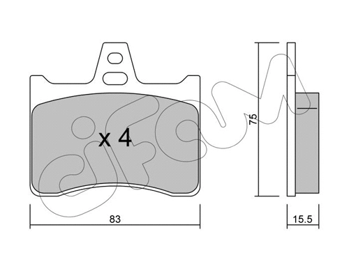 Brake Pad Set, disc brake (822-531-0)