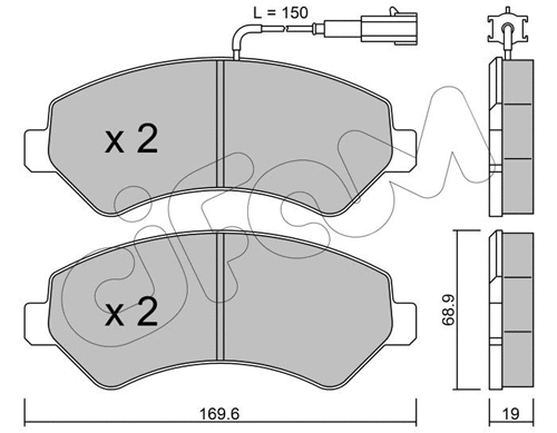 Brake Pad Set, disc brake (822-709-1)