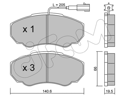 Brake Pad Set, disc brake (822-325-0)