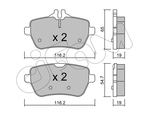 Brake Pad Set, disc brake (822-1022-0)