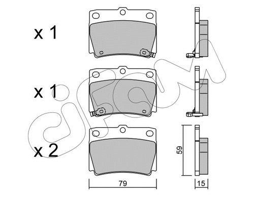 Brake Pad Set, disc brake (822-484-0)