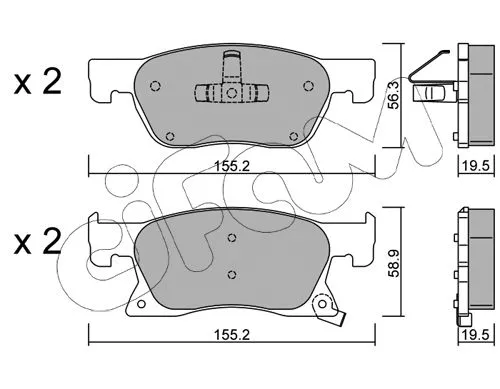 Brake Pad Set, disc brake (822-1114-0)