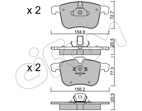 Brake Pad Set, disc brake (822-813-0)