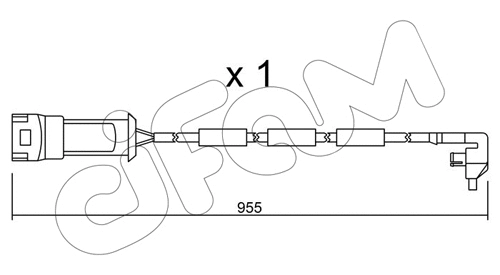Warning Contact, brake pad wear (SU.091)