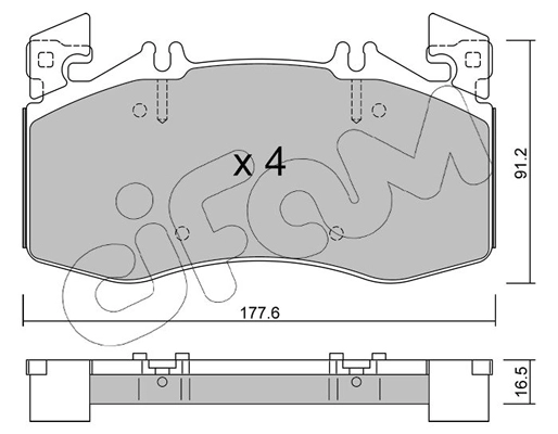 Brake Pad Set, disc brake (822-1270-0)