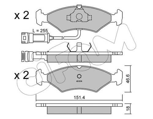 Brake Pad Set, disc brake (822-029-1)