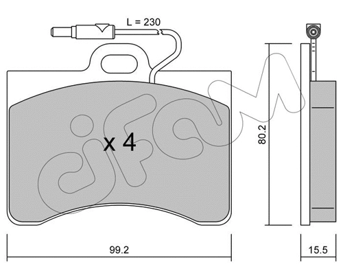 Brake Pad Set, disc brake (822-085-0)