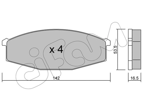 Brake Pad Set, disc brake (822-110-0)