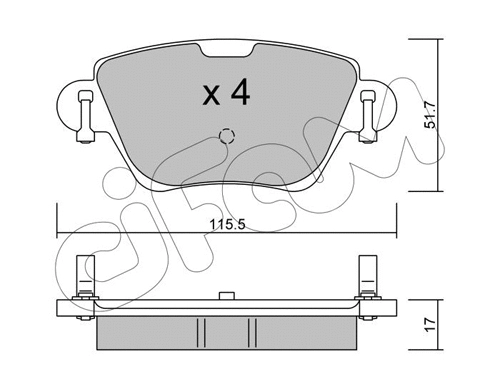 Brake Pad Set, disc brake (822-319-0)