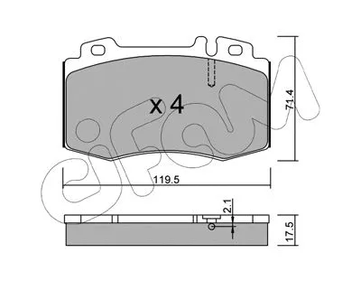 Brake Pad Set, disc brake (822-563-0)