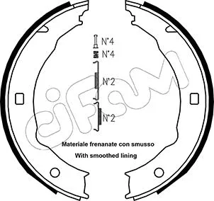 Brake Shoe Set, parking brake (153-330K)