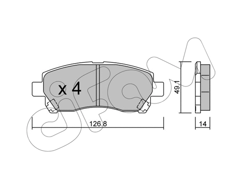 Brake Pad Set, disc brake (822-929-0)