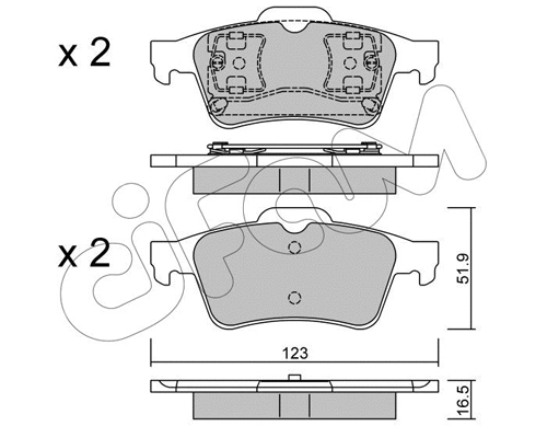 Brake Pad Set, disc brake (822-337-0)
