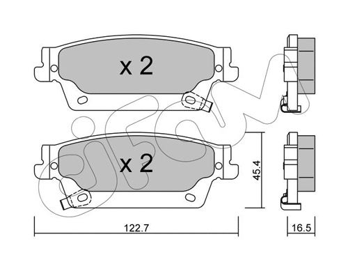 Brake Pad Set, disc brake (822-701-0)