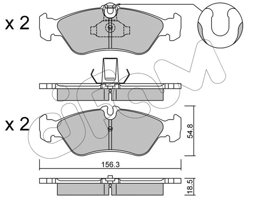 Brake Pad Set, disc brake (822-311-0)