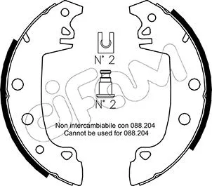 Brake Shoe Set (153-324)