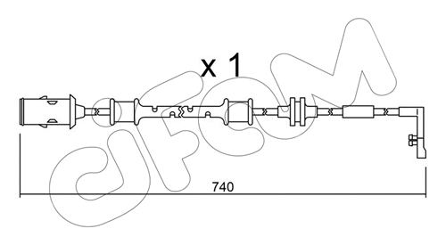 Warning Contact, brake pad wear (SU.318)