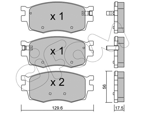 Brake Pad Set, disc brake (822-724-0)