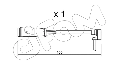 Warning Contact, brake pad wear (SU.330)
