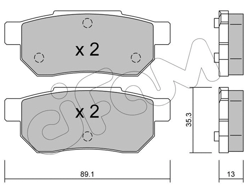 Brake Pad Set, disc brake (822-170-0)