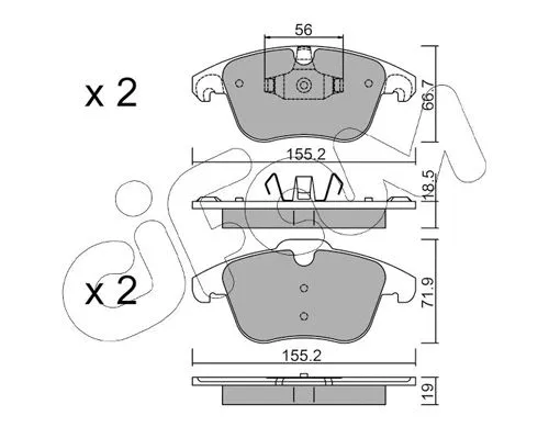 Brake Pad Set, disc brake (822-675-3)
