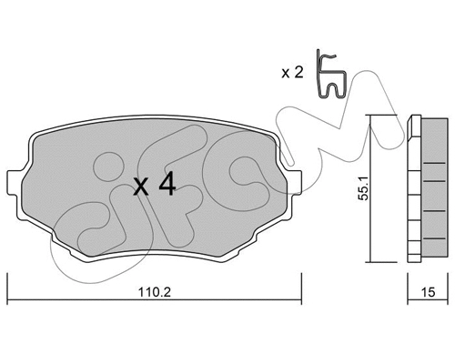 Brake Pad Set, disc brake (822-249-0)