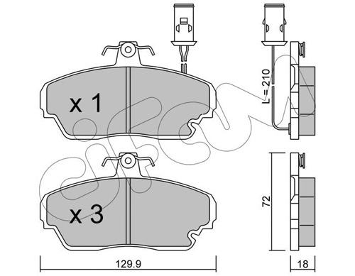Brake Pad Set, disc brake (822-690-0)